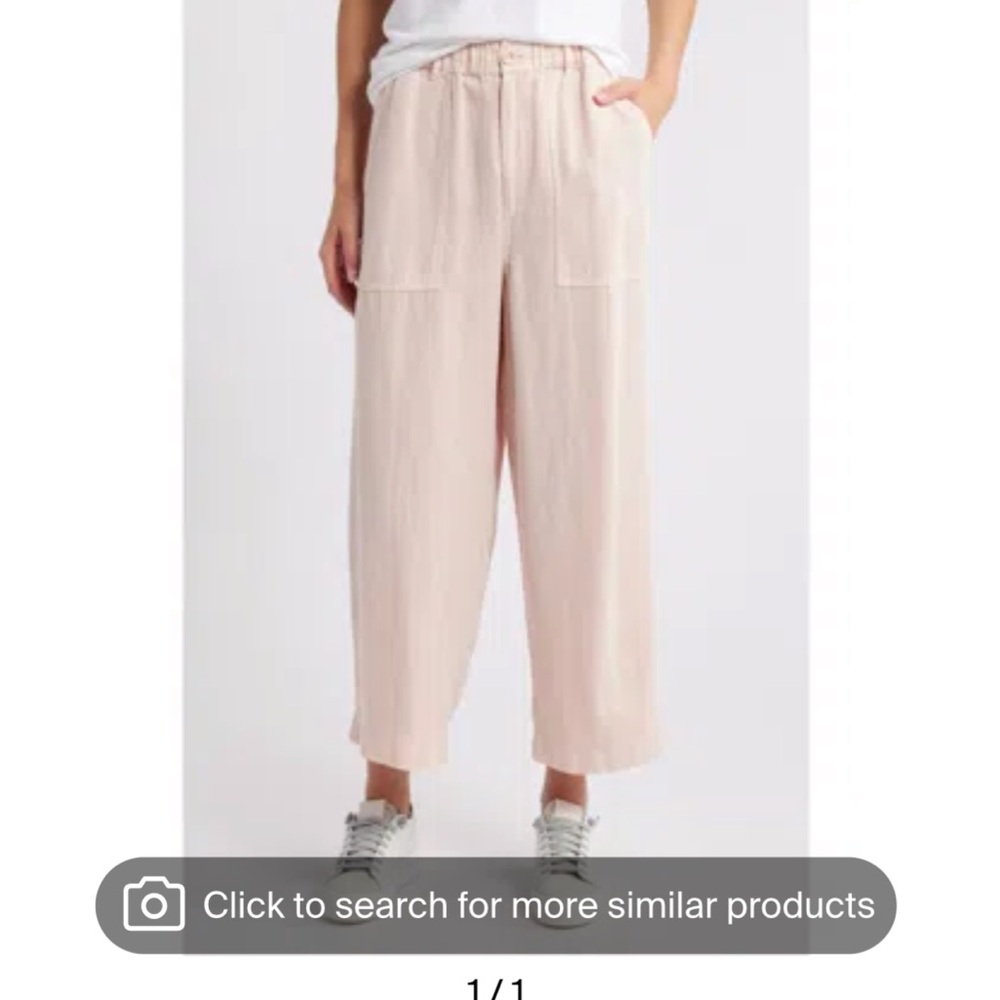 Treasure & Bond Light Pink Cropped Utility Pants, sepia pink, medium
